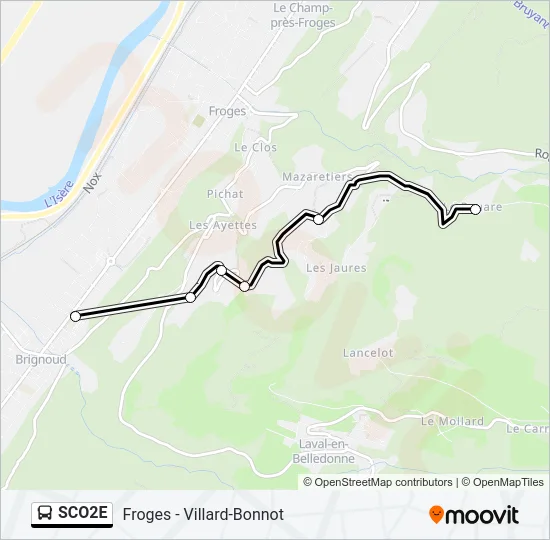 SCO2E Bus Line Map