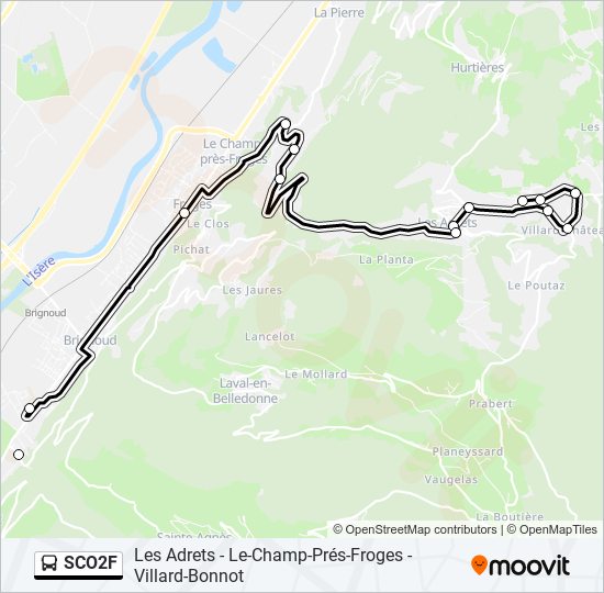 SCO2F bus Line Map