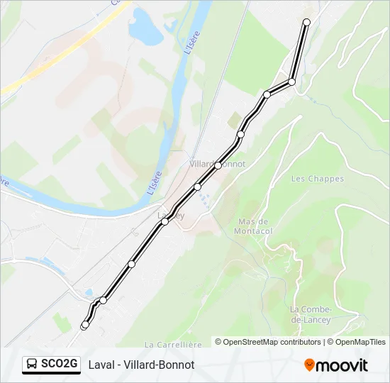 SCO2G Bus Line Map
