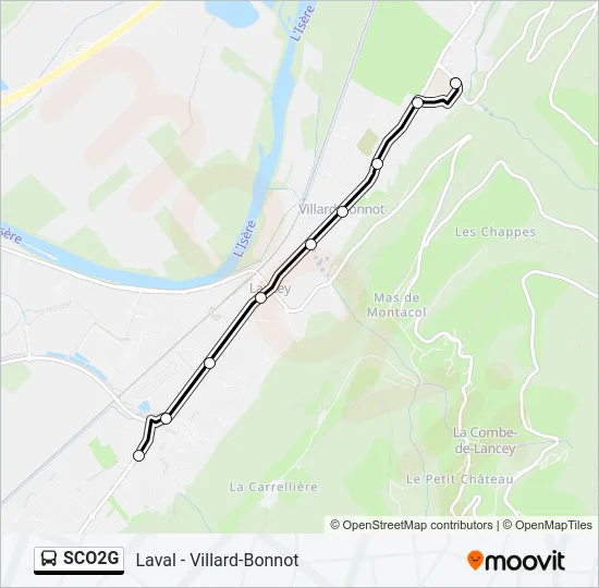 SCO2G Bus Line Map
