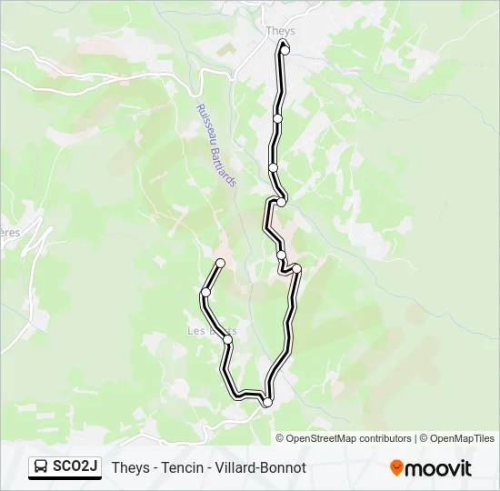 SCO2J Bus Line Map