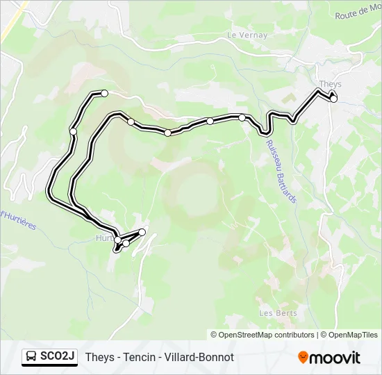 SCO2J Bus Line Map