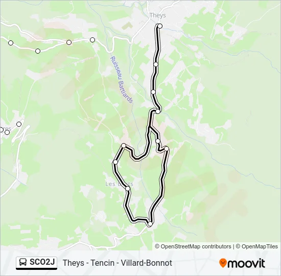 SCO2J Bus Line Map