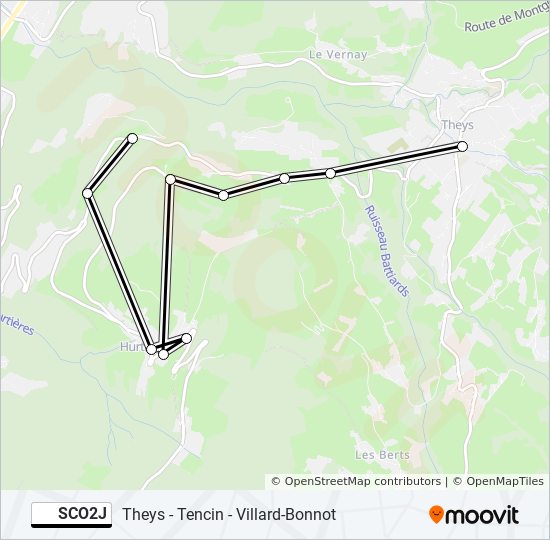 SCO2J bus Line Map