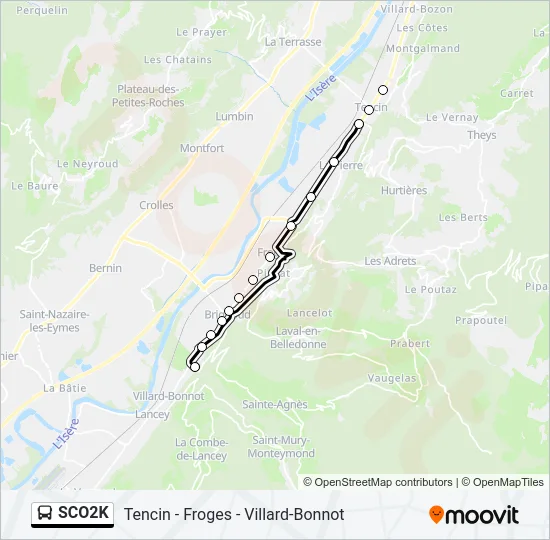 SCO2K Bus Line Map