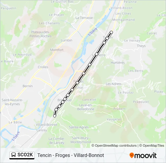 SCO2K Bus Line Map