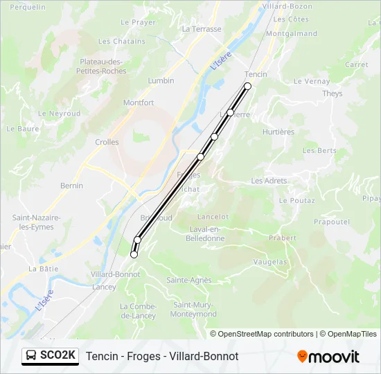 SCO2K Bus Line Map