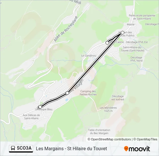 SCO3A Bus Line Map