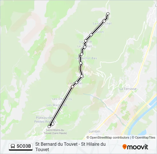 SCO3B Bus Line Map