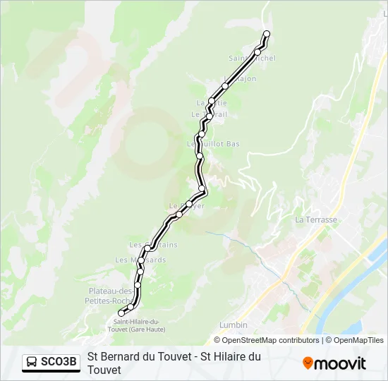 SCO3B Bus Line Map