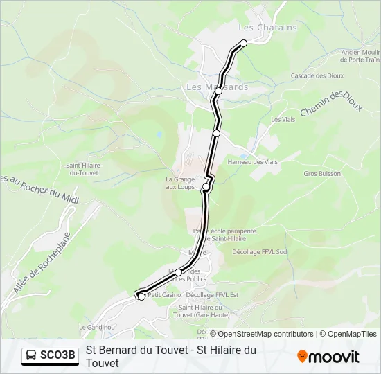 SCO3B Bus Line Map