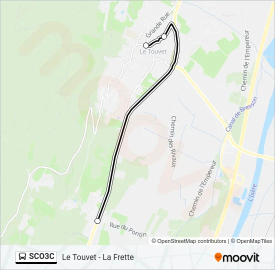 SCO3C Bus Line Map