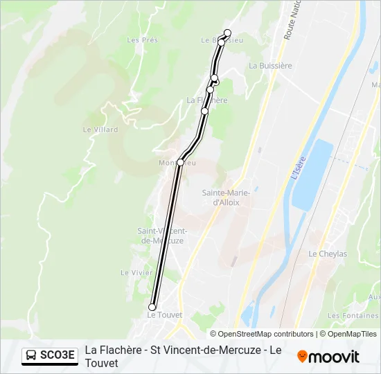SCO3E Bus Line Map