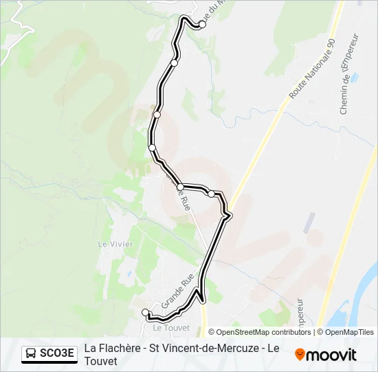 SCO3E Bus Line Map