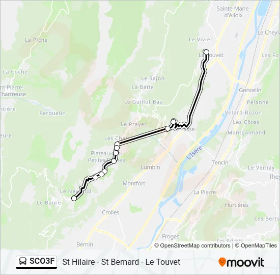 SCO3F Bus Line Map