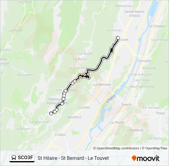 SCO3F Bus Line Map