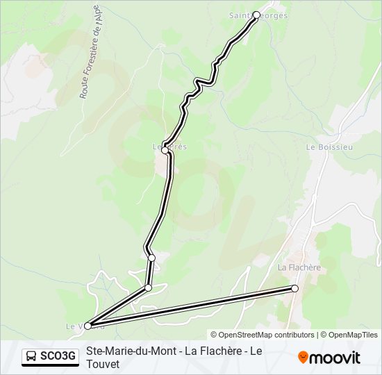 SCO3G bus Line Map