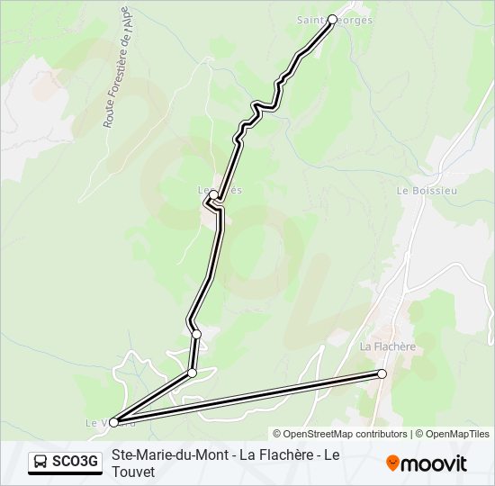 SCO3G bus Line Map