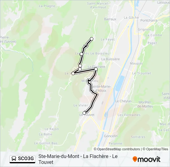 SCO3G Bus Line Map