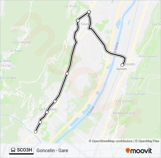 SCO3H Bus Line Map