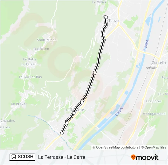 SCO3H Bus Line Map