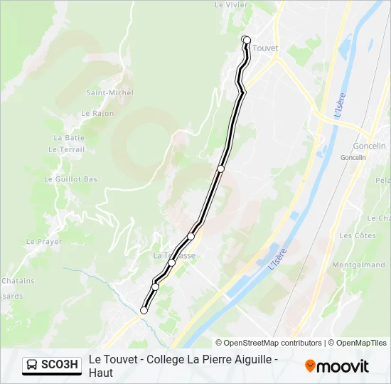SCO3H Bus Line Map