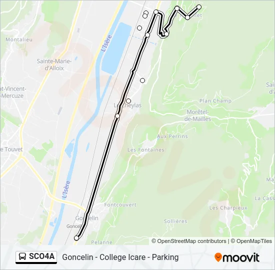 SCO4A Bus Line Map
