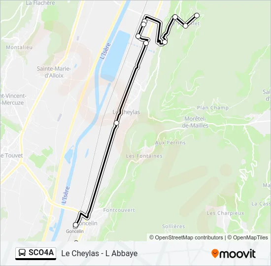 SCO4A Bus Line Map