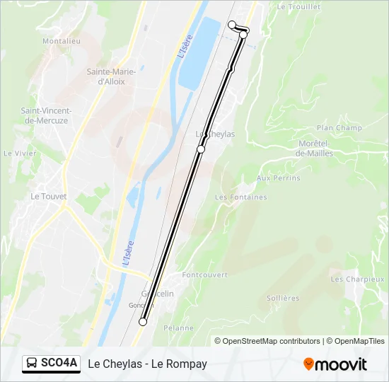 SCO4A Bus Line Map