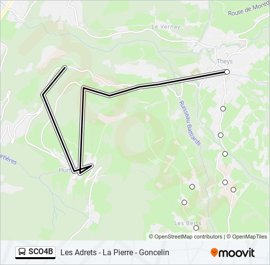 SCO4B bus Line Map