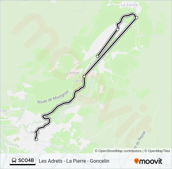 SCO4B Bus Line Map