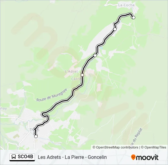 SCO4B Bus Line Map