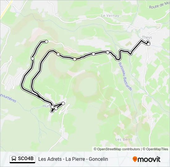 SCO4B Bus Line Map