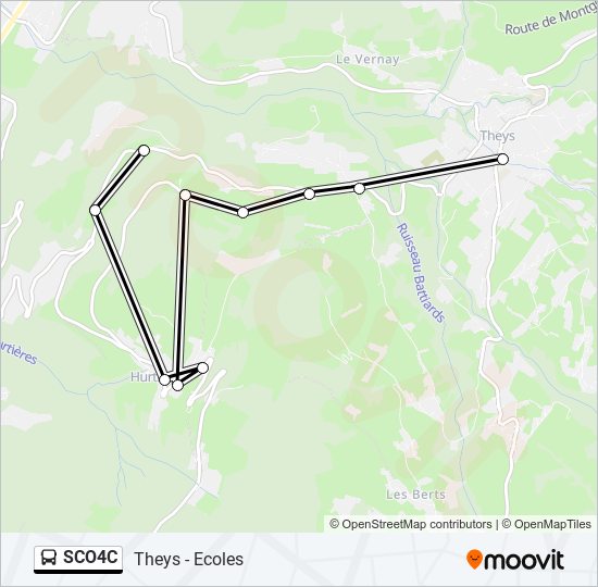 Mapa de SCO4C de autobús