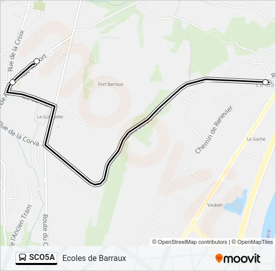 SCO5A Bus Line Map