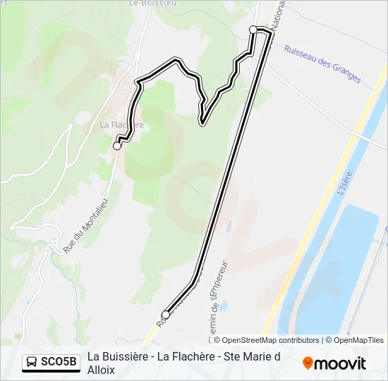 SCO5B Bus Line Map