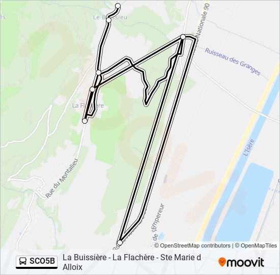 SCO5B bus Line Map