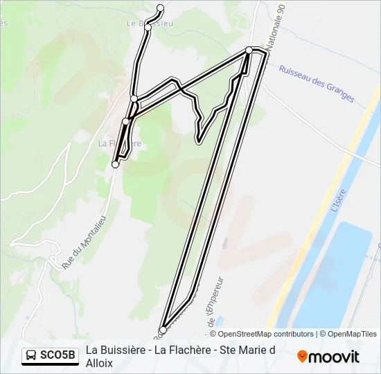 SCO5B Bus Line Map