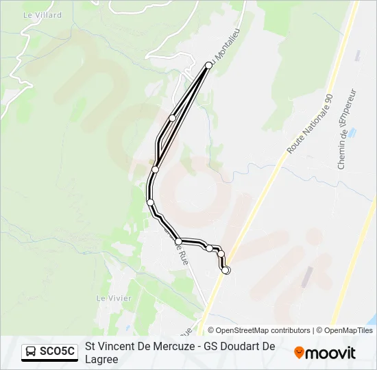 SCO5C Bus Line Map