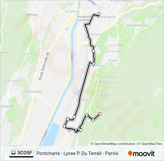 SCO5F Bus Line Map
