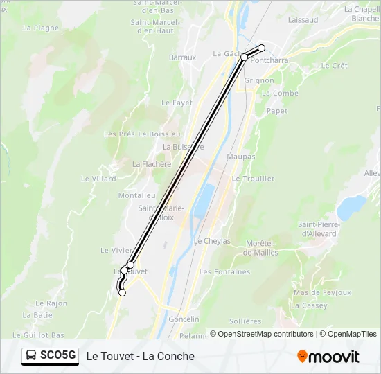 SCO5G Bus Line Map