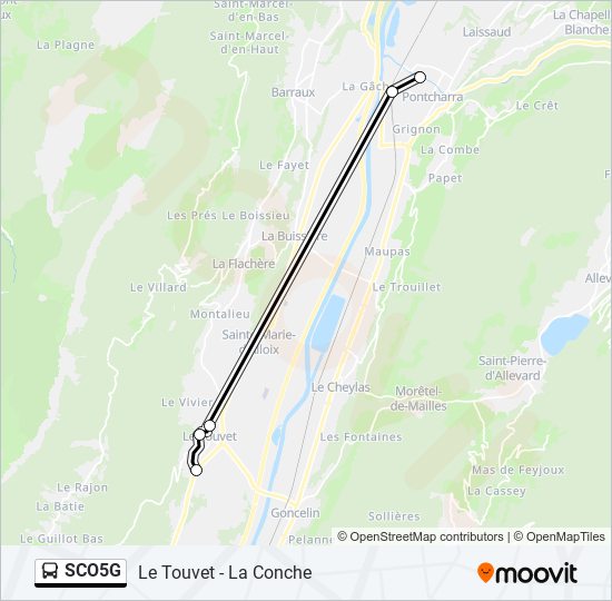 SCO5G bus Line Map