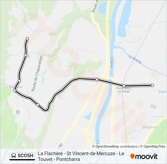 SCO5H Bus Line Map