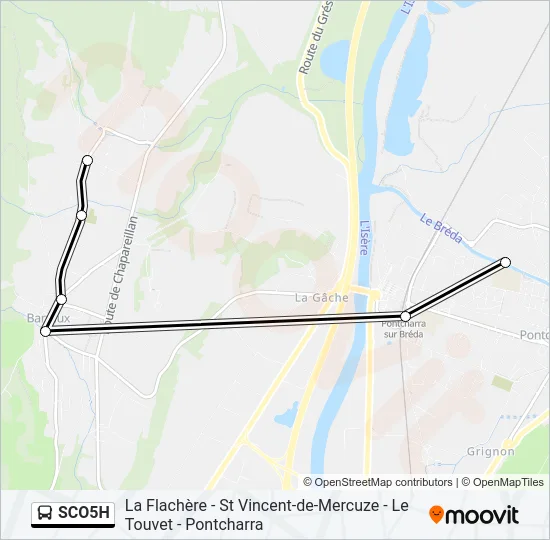 SCO5H Bus Line Map