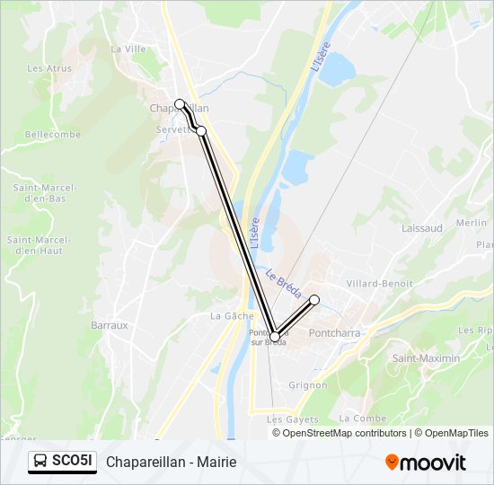 SCO5I bus Line Map