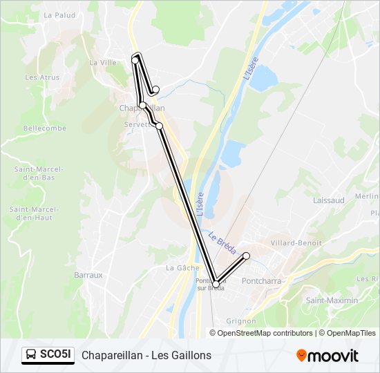 SCO5I bus Line Map