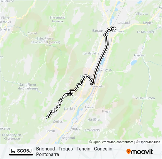 SCO5J Bus Line Map
