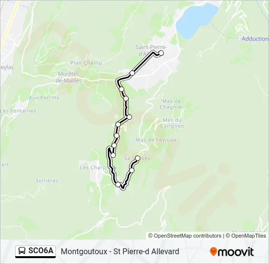 SCO6A Bus Line Map