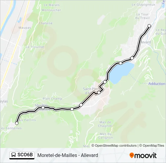 SCO6B Bus Line Map