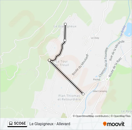 SCO6E Bus Line Map